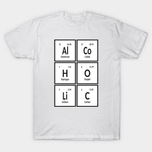 Alcoholic | Periodic Table of Elements T-Shirt